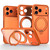 iPhone 18 Pro Max SULADA Transforms Into 17 Pro Semi-Transparent Matte Rotation Magnetic Holder Phone Case - Orange