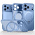 iPhone 18 Pro Max SULADA Transforms Into 17 Pro Semi-Transparent Matte Rotation Magnetic Holder Phone Case - Sky Blue
