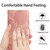 iPhone 18 Pro Max Sunflower Embossed Vegan Leather Phone Case with Small Black Rope - Rose Gold