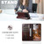 iPhone 18 Pro Max Suteni Baroque Calf Texture Buckle Wallet Leather Phone Case - Brown