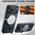 iPhone 18 Pro Max Suteni G2 Magsafe Litchi Texture Leather Back Phone Case with Holder - Blue