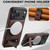 iPhone 18 Pro Max Suteni G2 Magsafe Litchi Texture Leather Back Phone Case with Holder - Brown