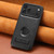 iPhone 18 Pro Max Suteni G2 Magsafe Oil Wax Leather Back Phone Case with Holder - Black