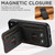 iPhone 18 Pro Max Suteni H02 Litchi Leather Card Wallet Stand Back Phone Case - Black
