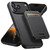 iPhone 18 Pro Max Suteni H16 Litchi Texture Leather Detachable Wallet Back Phone Case - Black