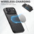 iPhone 18 Pro Max Suteni H16 Litchi Texture Leather Detachable Wallet Back Phone Case - Black