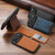 iPhone 18 Pro Max Suteni H16 Litchi Texture Leather Detachable Wallet Back Phone Case - Black