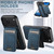 iPhone 18 Pro Max Suteni H16 Litchi Texture Leather Detachable Wallet Back Phone Case - Blue
