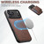 iPhone 18 Pro Max Suteni H16 Litchi Texture Leather Detachable Wallet Back Phone Case - Brown