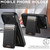 iPhone 18 Pro Max Suteni H17 Cross Grain Leather MagSafe Detachable Wallet Phone Case - Black