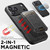 iPhone 18 Pro Max Suteni H17 Cross Grain Leather MagSafe Detachable Wallet Phone Case - Black