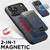 iPhone 18 Pro Max Suteni H17 Cross Grain Leather MagSafe Detachable Wallet Phone Case - Blue