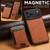 iPhone 18 Pro Max Suteni H17 Litchi Texture Leather MagSafe Detachable Wallet Phone Case - Khaki