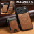 iPhone 18 Pro Max Suteni H17 Oil Eax Leather MagSafe Detachable Wallet Phone Case - Brown