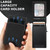 iPhone 18 Pro Max Suteni H19 Litchi Grain 2-in-1 MagSafe Removable Card Box Back Phone Case - Black
