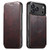 iPhone 18 Pro Max Suteni J05 Leather Magnetic MagSafe Phone Case - Brown