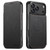 iPhone 18 Pro Max Suteni J06 Retro Matte Litchi Texture Leather MagSafe Phone Case - Black