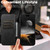 iPhone 18 Pro Max Suteni J06 Retro Matte Litchi Texture Leather MagSafe Phone Case - Black
