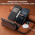 iPhone 18 Pro Max Suteni J06 Retro Matte Litchi Texture Leather MagSafe Phone Case - Brown