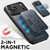 iPhone 18 Pro Max Suteni M3 Card Bag MagSafe Cowhide Texture Leather Phone Case - Blue