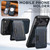 iPhone 18 Pro Max Suteni M3 Card Bag MagSafe Cowhide Texture Leather Phone Case - Blue