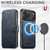 iPhone 18 Pro Max Suteni Q05 2-in-1 Multi-function Detachable Wallet MagSafe Phone Case - Blue