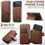 iPhone 18 Pro Max Suteni Q05 2-in-1 Multi-function Detachable Wallet MagSafe Phone Case - Brown
