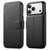 iPhone 18 Pro Max Suteni Q05 -in-1 Multi-function MagSafe Wallet Big Litchi Leather Phone Case - Black