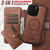 iPhone 18 Pro Max Suteni Q05S1 3-in-1 Detachable Wallet MagSafe Leather Phone Case - Brown