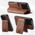iPhone 18 Pro Max Suteni Q05S2 3-in-1 Detachable Vertical Flip Wallet MagSafe Leather Phone Case - Brown