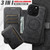 iPhone 18 Pro Max Suteni Q05S3 3-in-1 Detachable Vertical Flip Wallet MagSafe Leather Phone Case - Black