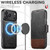iPhone 18 Pro Max Suteni Q06 2-in-1 Multi-function Detachable Wallet MagSafe Phone Case - Black