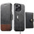 iPhone 18 Pro Max Suteni Q06S1 3-in-1 Splicing Detachable Wallet MagSafe Leather Phone Case - Black