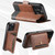 iPhone 18 Pro Max Suteni Q06S1 3-in-1 Splicing Detachable Wallet MagSafe Leather Phone Case - Brown