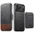 iPhone 18 Pro Max Suteni Q06S2 3-in-1 Detachable Vertical Flip Wallet MagSafe Splicing Leather Phone Case - Black