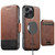 iPhone 18 Pro Max Suteni Q06S2 3-in-1 Detachable Vertical Flip Wallet MagSafe Splicing Leather Phone Case - Brown