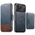 iPhone 18 Pro Max Suteni Q06S3 3-in-1 Splicing Detachable Vertical Flip Wallet MagSafe Leather Phone Case - Blue