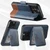 iPhone 18 Pro Max Suteni Q06S3 3-in-1 Splicing Detachable Vertical Flip Wallet MagSafe Leather Phone Case - Blue