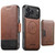 iPhone 18 Pro Max Suteni Q06S3 3-in-1 Splicing Detachable Vertical Flip Wallet MagSafe Leather Phone Case - Brown