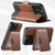 iPhone 18 Pro Max Suteni Q06S3 3-in-1 Splicing Detachable Vertical Flip Wallet MagSafe Leather Phone Case - Brown