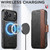 iPhone 18 Pro Max Suteni Q07 2-in-1 Multi-function Detachable Wallet MagSafe Phone Case - Black
