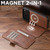iPhone 18 Pro Max Suteni Q07 2-in-1 Multi-function Detachable Wallet MagSafe Phone Case - Brown