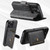 iPhone 18 Pro Max Suteni Q07S1 3-in-1 Detachable Wallet MagSafe Splicing Leather Phone Case - Black