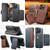 iPhone 18 Pro Max Suteni Q07S2 3-in-1 Detachable Vertical Flip Wallet MagSafe Splicing Leather Phone Case - Black