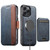 iPhone 18 Pro Max Suteni Q07S2 3-in-1 Detachable Vertical Flip Wallet MagSafe Splicing Leather Phone Case - Blue