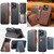 iPhone 18 Pro Max Suteni Q07S3 Left-Right Splicing Cowhide Pattern Flip Side Card Wallet Removable Magnetic Phone Case - Black