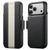 iPhone 18 Pro Max Suteni Q08 2-in-1 Multi-function Magnetic Wallet Big Litchi Vegan Leather Phone Case - White