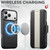 iPhone 18 Pro Max Suteni Q08 2-in-1 Multi-function Magnetic Wallet Big Litchi Vegan Leather Phone Case - White