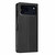 iPhone 18 Pro Max Tree Cat Embossed Flip Vegan Leather Phone Case - Black