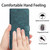 iPhone 18 Pro Max Tree Cat Embossed Flip Vegan Leather Phone Case - Deep Green